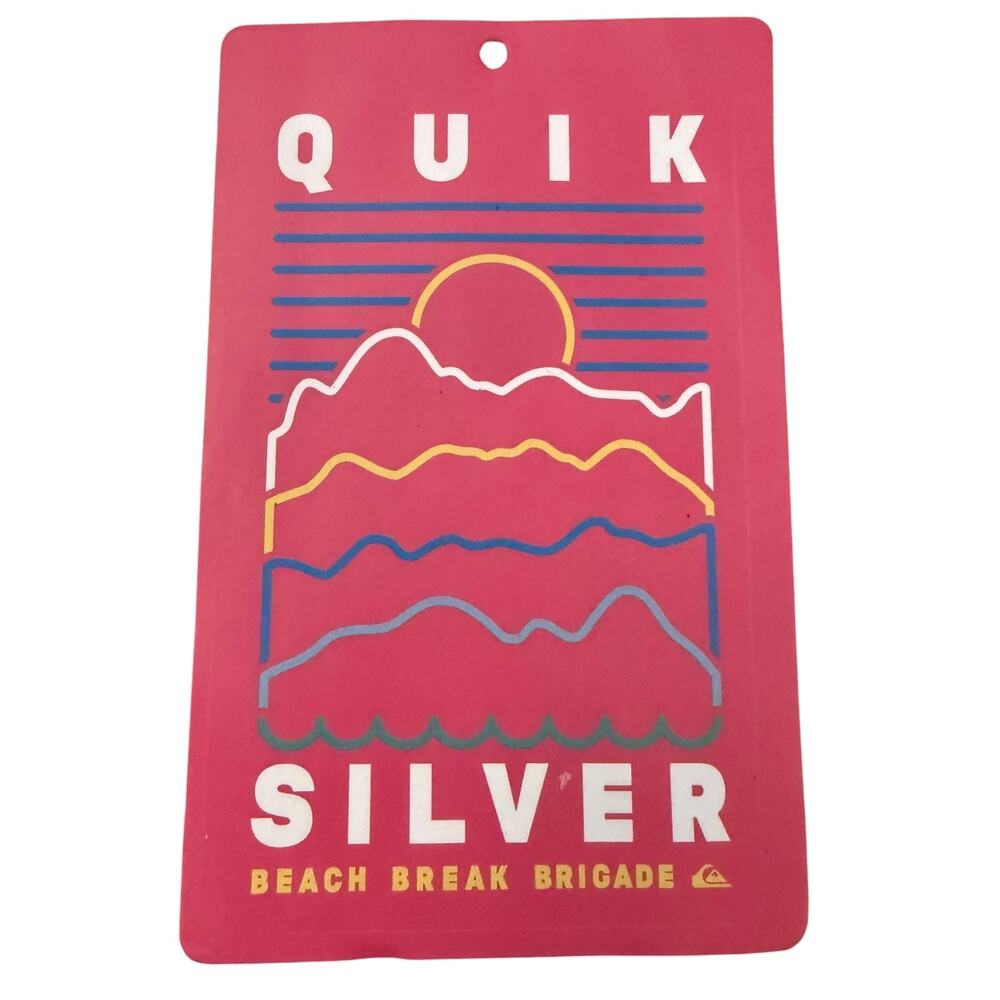 Quiksilver Beach Break Brigade Surf Sunset Pink Sticker
